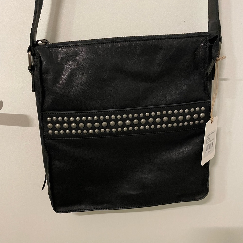 HOBO black leather large crossbody bag